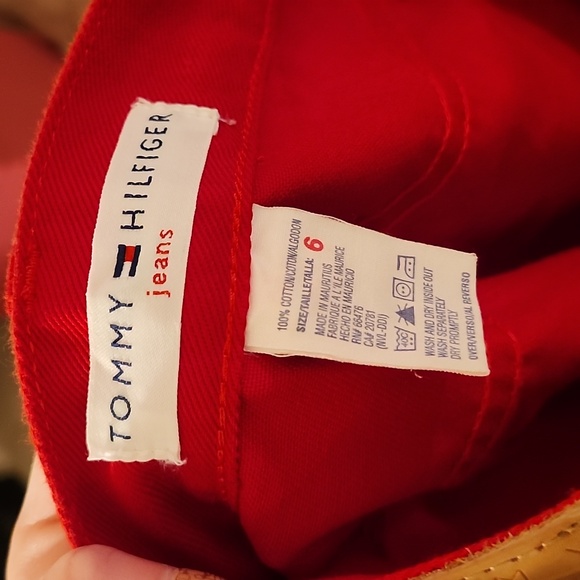 Cherry Red Denim vintage Tommy Hilfiger jeans - Picture 4 of 5